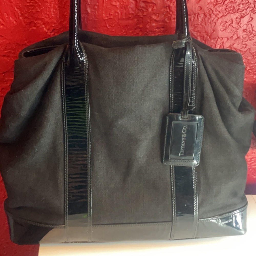 Authentic Tiffany & Co Canvas/Patent Leather Bag and Wallet